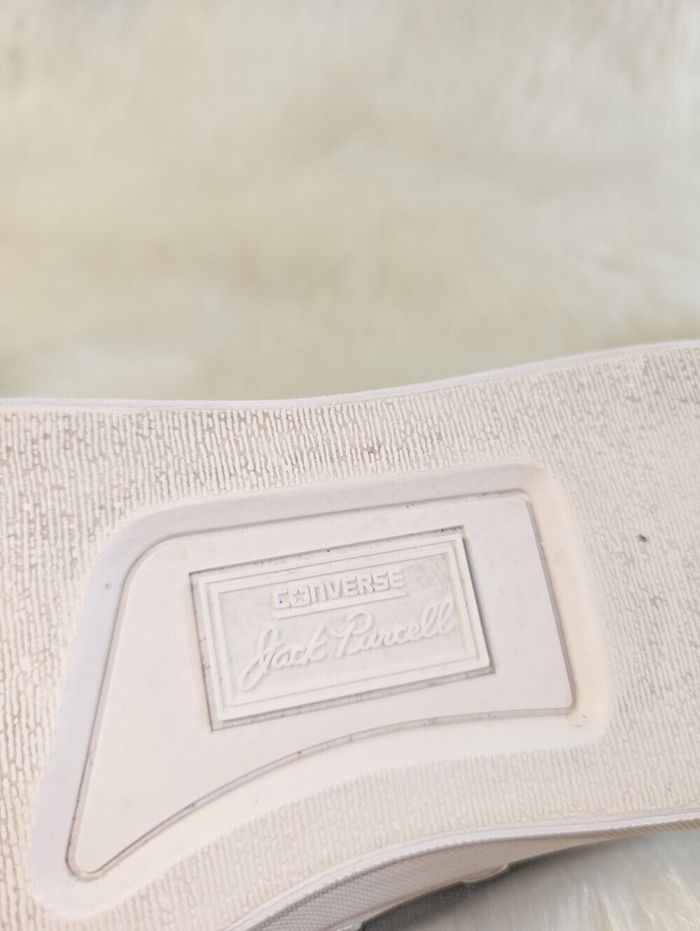 Converse Jack Purcell Unisex Gray Canvas Low-Top Sneakers with White Toe Cap - Picture 11 of 13
